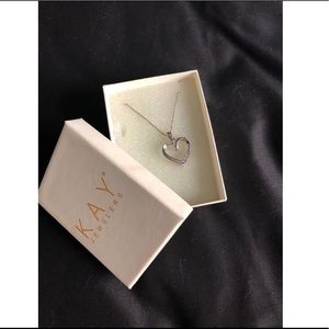 KAY JEWELERS SILVER HEART NECKLACE